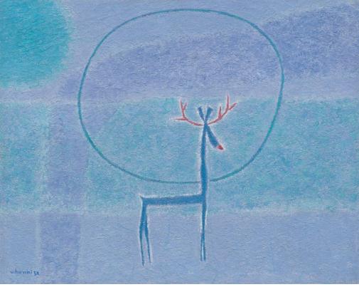 レビュー高評価商品 작품 김환기의 <사슴> 서라벌신문 - 絵画